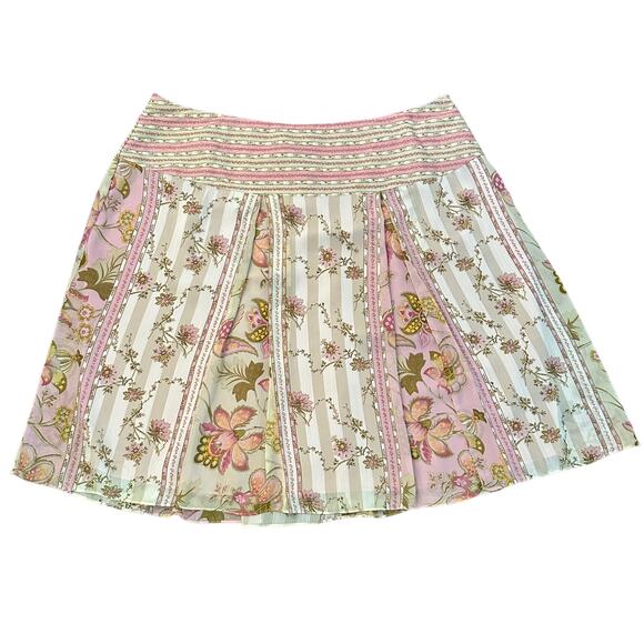 W Work to Weekend cream & pink floral striped a-line skirt size 20W - Picture 1 of 8